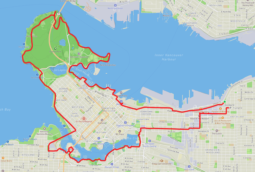 Christmas Day 2025 ride map