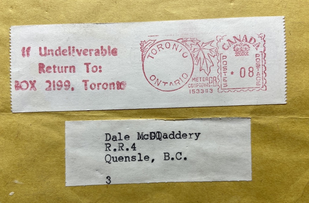 Envelope address label