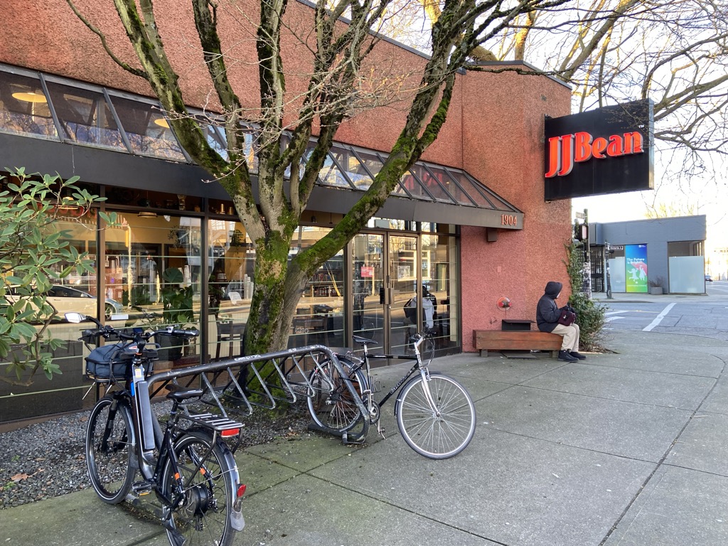 JJ Bean coffee shop on Powell Street in Vancouver.